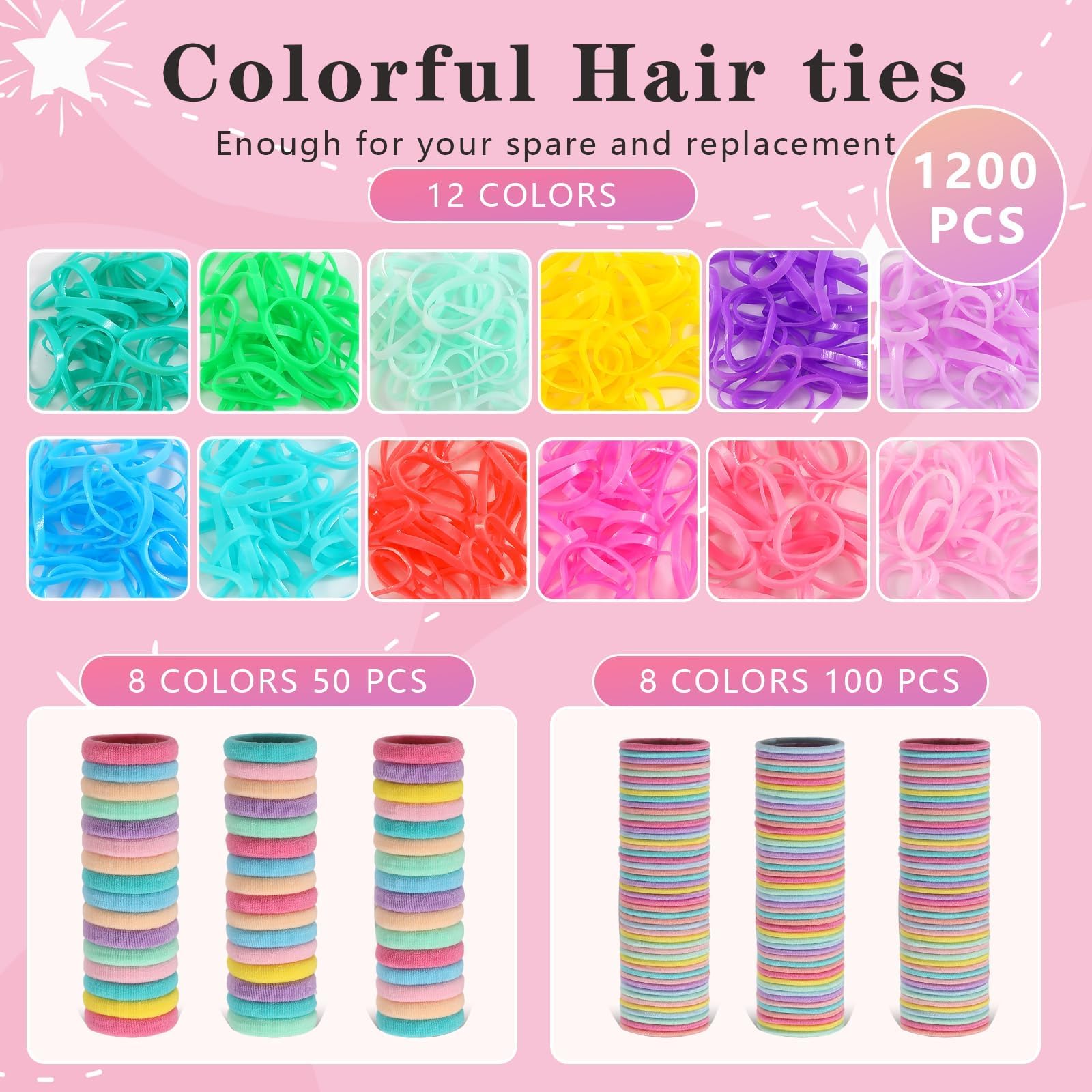 SYGY baby elastic hair ties for gentle toddler styling