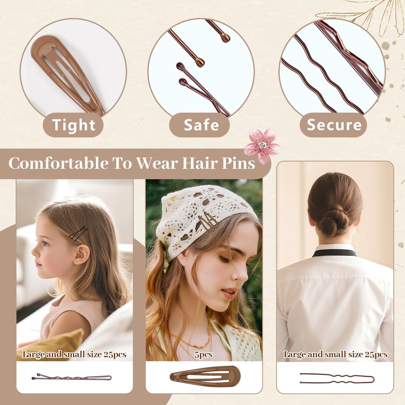 SYGY ballet kit hair-pins-50: reliable grip for elegant buns and braids.