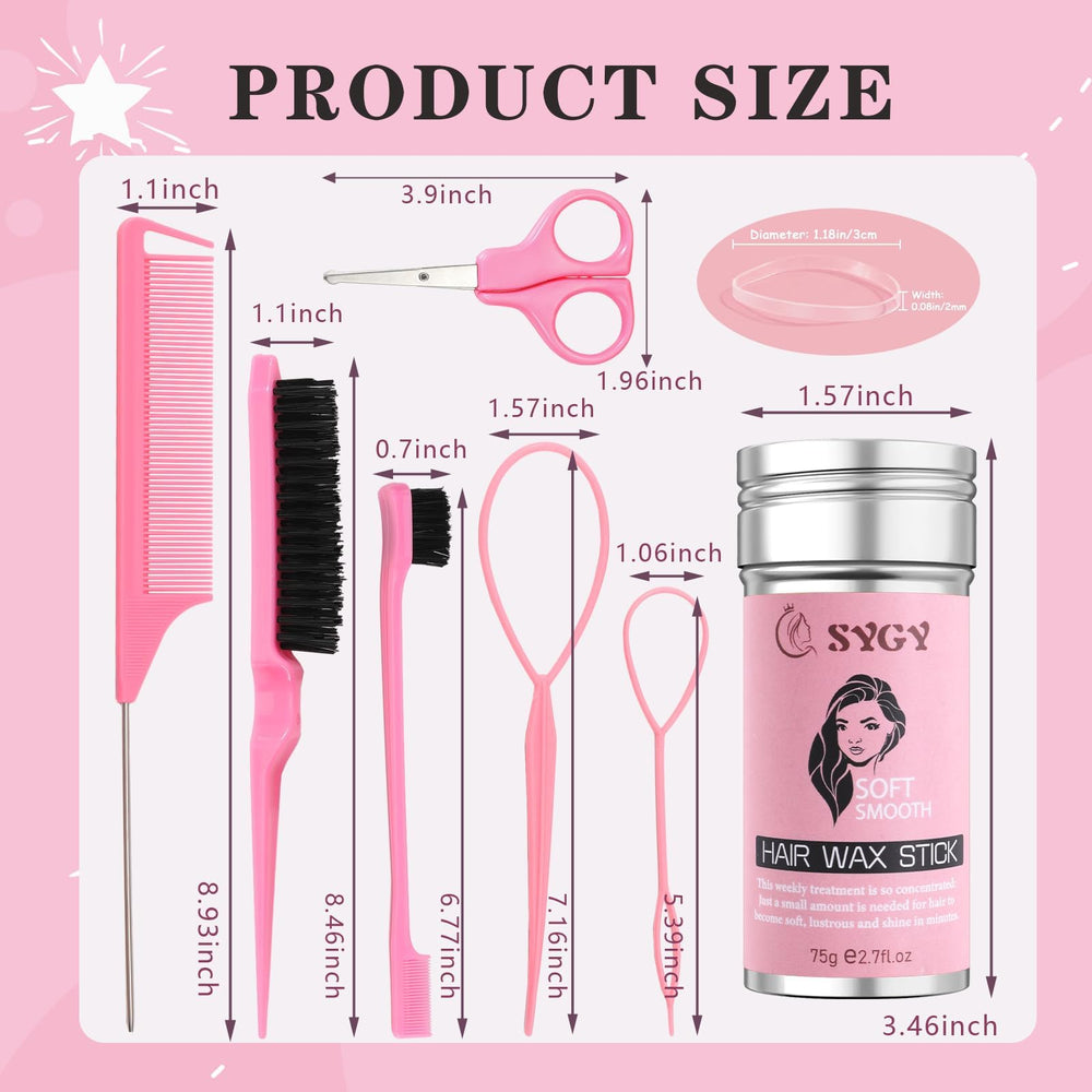 SYGY hair tail tools help create loose braids and sleek ponytails.