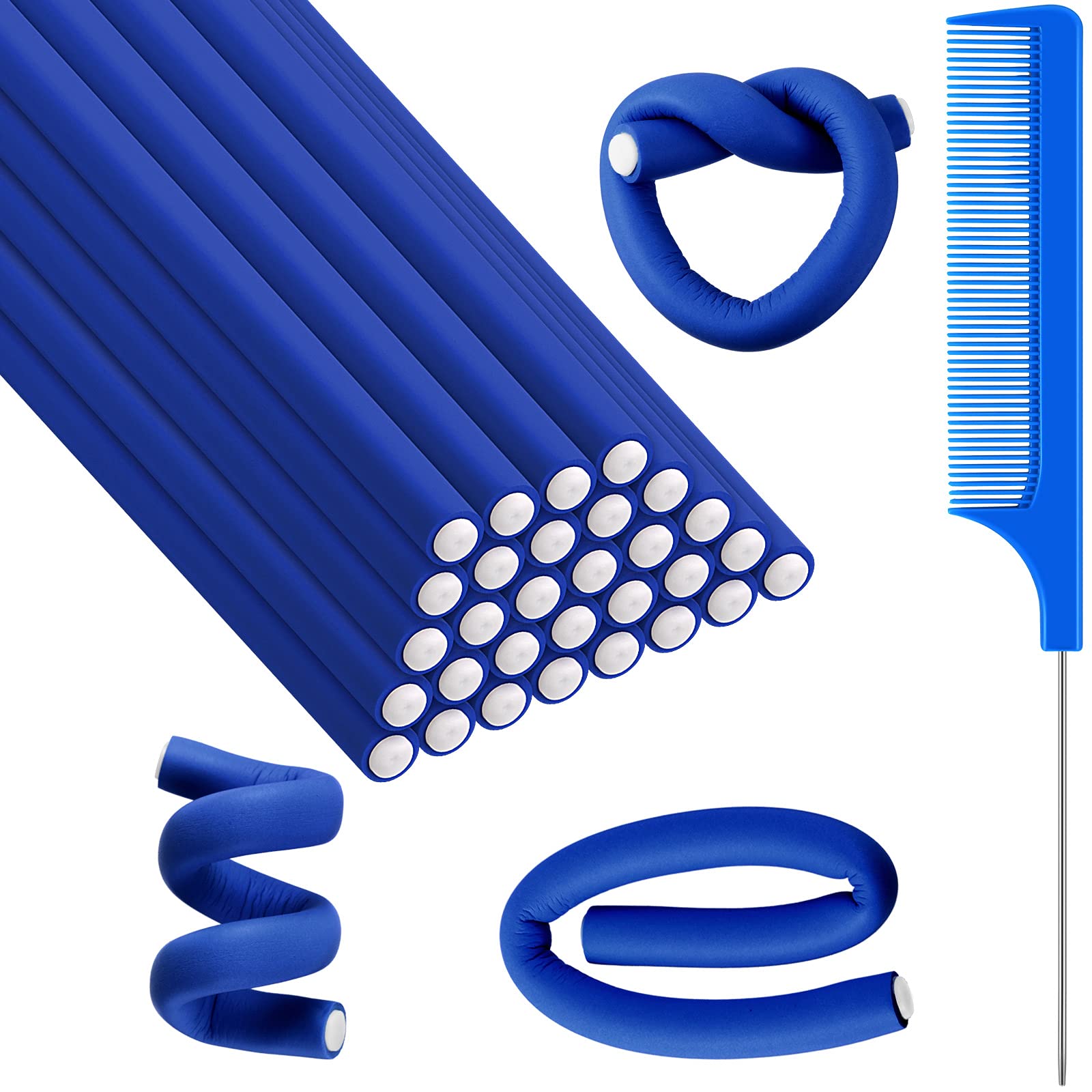 Syhood 7in no-heat foam rollers close-up for gentle, damage-free styling.