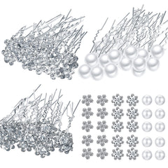 Syhood bridal hair pin with pearl rhinestone flower for elegant wedding styling