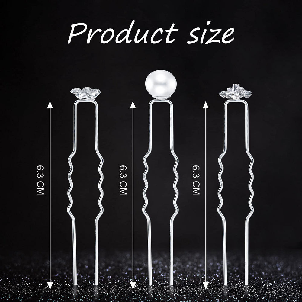 Syhood rhinestone U-shape clip secures braids with shimmer