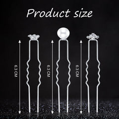Syhood rhinestone U-shape clip secures braids with shimmer