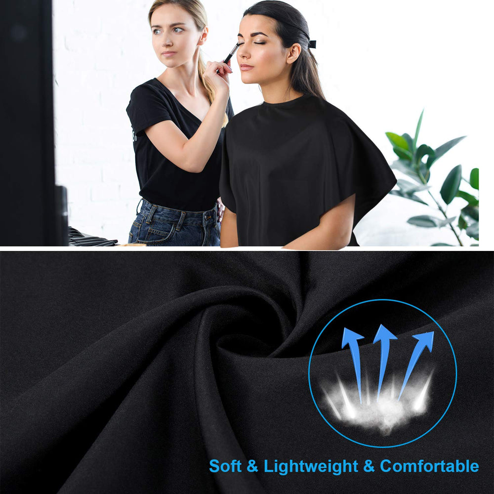 Syhood pongee fabric cape durable and wrinkle-resistant for salon use.