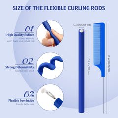 Syhood flexible foam rollers navy blue bundle enables easy DIY waves at home.