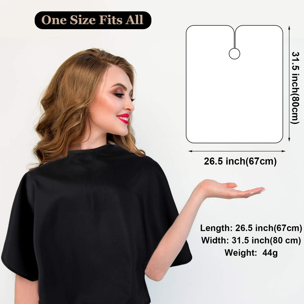 Syhood hair dye cape waterproof black keeps stains away during coloring.