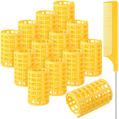 Syhood large plastic hair rollers in yellow for easy at-home DIY curls.