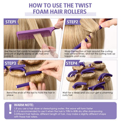 Syhood no-heat foam hair rollers offering gentle, damage-free styling.