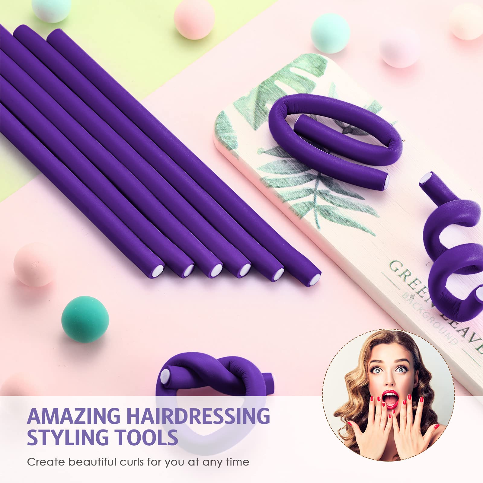 Syhood overnight curling with foam rollers for natural-looking volume.