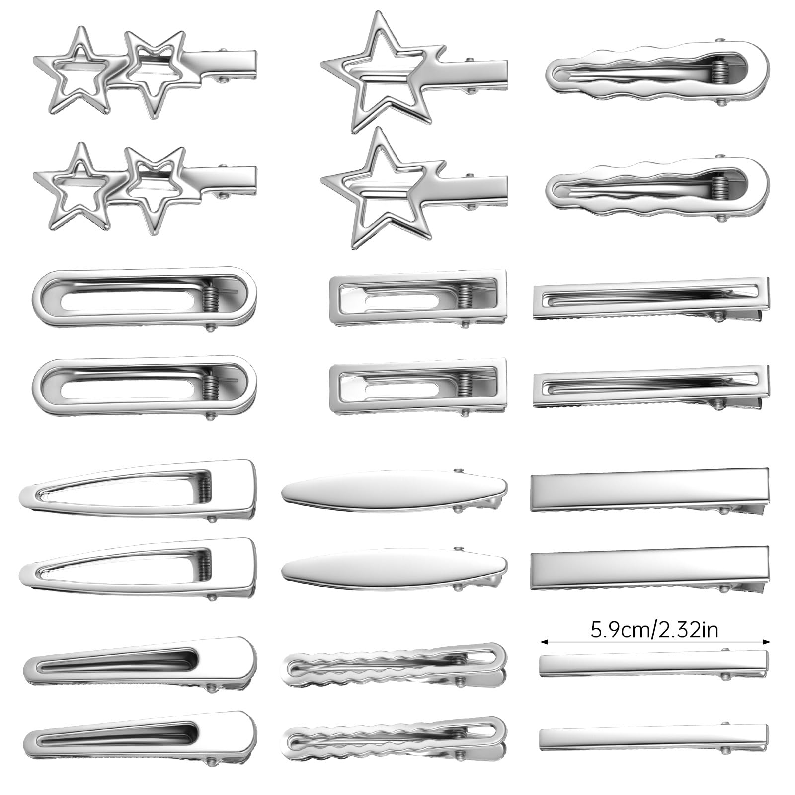 SynHHergyx openwork silver clip highlights retro-inspired styling.