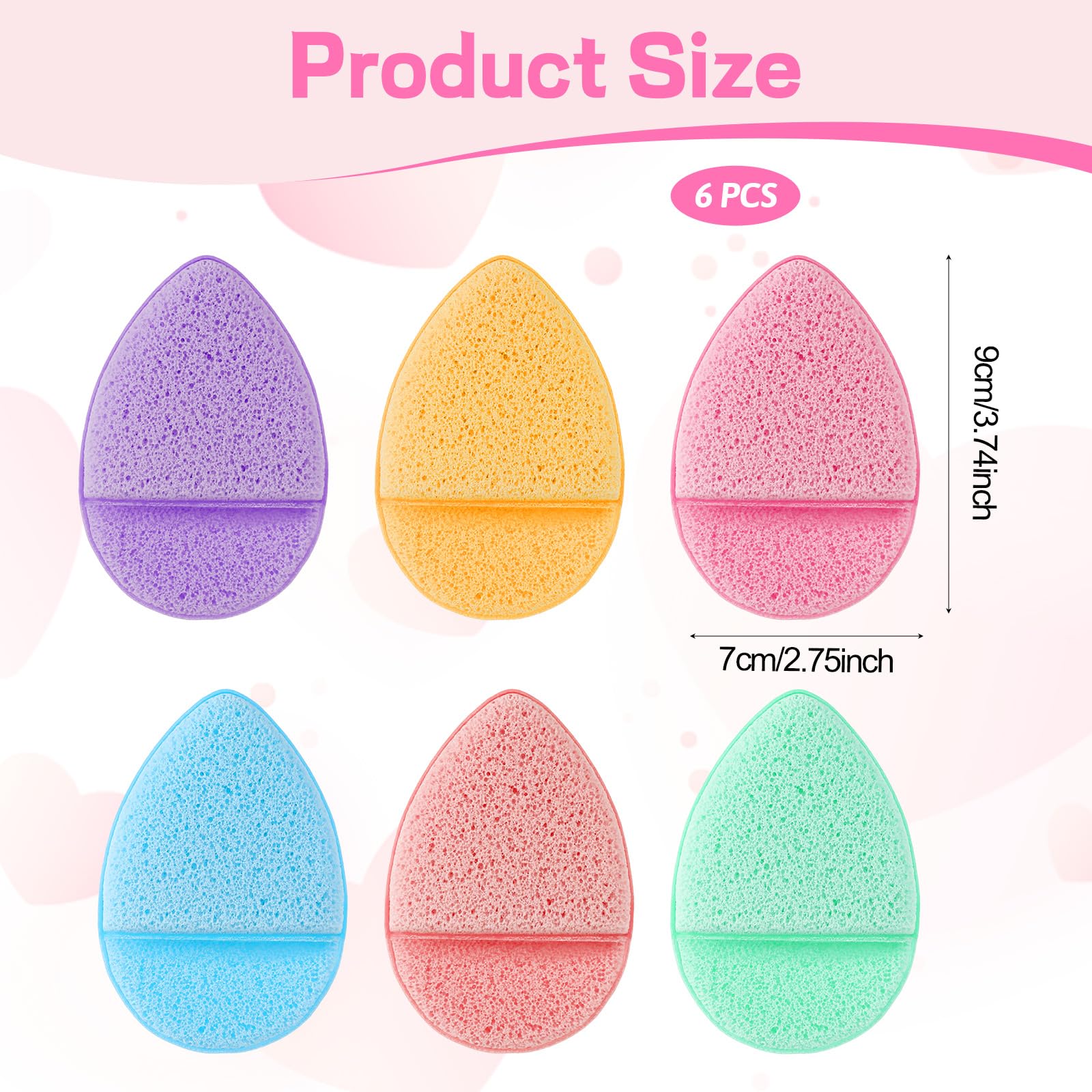 SynHHnergyx pink face sponge offers gentle exfoliation for daily cleansing.