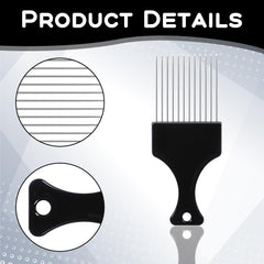 SynHHnergyx metal afro pick teeth offer strength and gentle detangling for textured styles