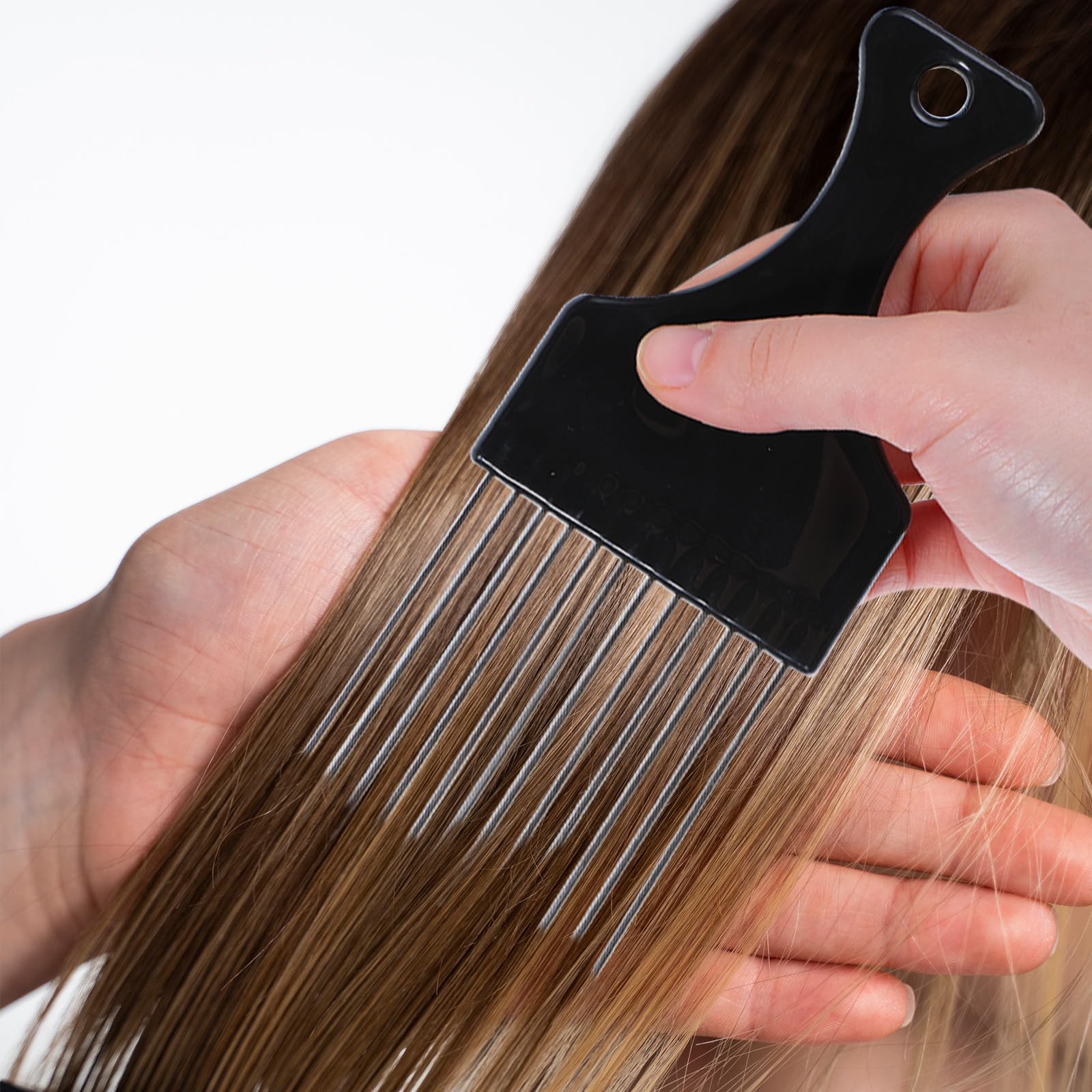 SynHHnergyx metal hair pick suitable for men and women for versatile styling