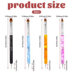 SynHHnergyx nail brush with dotting tool for precise dots and fine details.