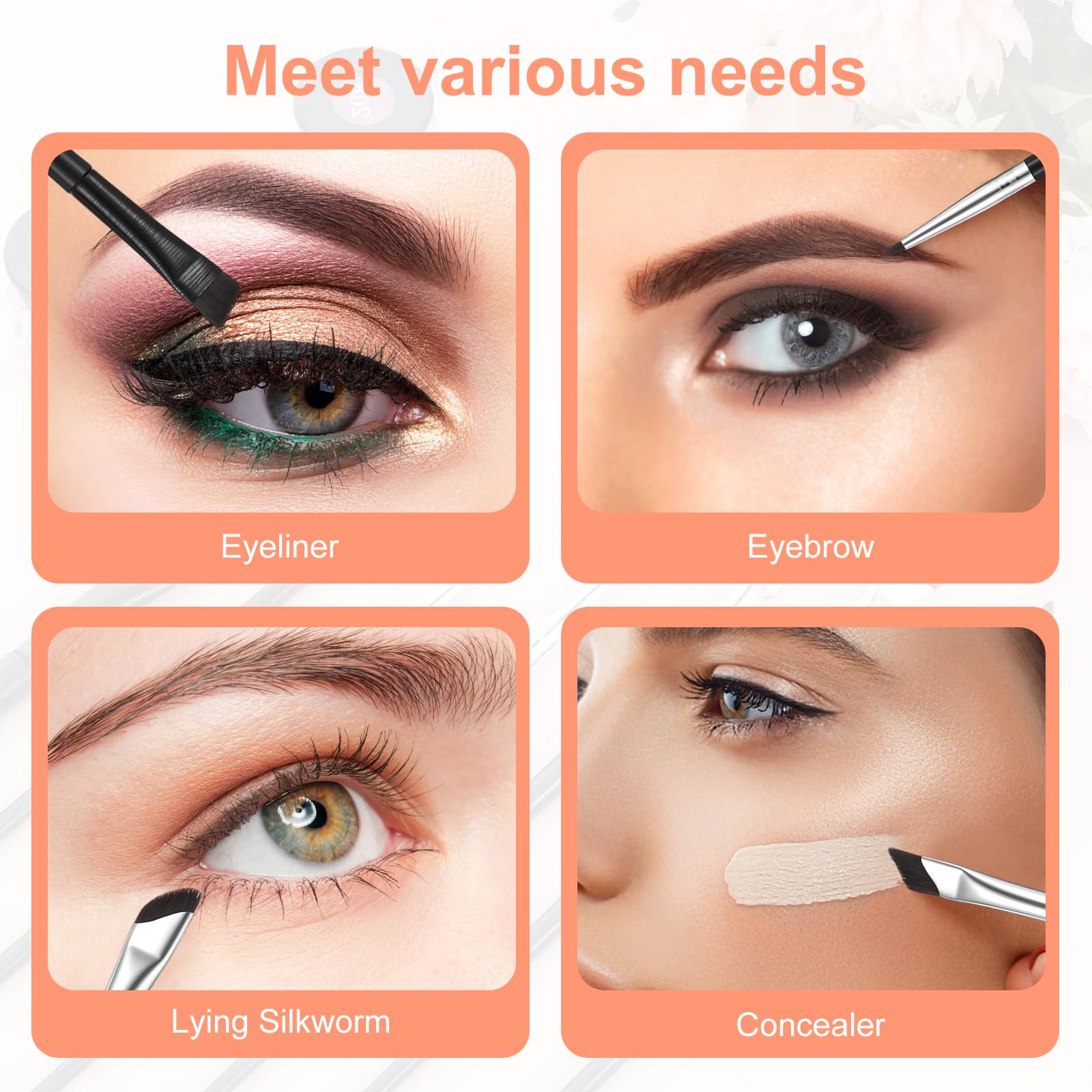 SynHHergyx ultra-fine-tip eyeliner brush enables fine lines and precise shading.