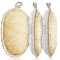 Sysmie exfoliating loofah pad front view for gentle body exfoliation