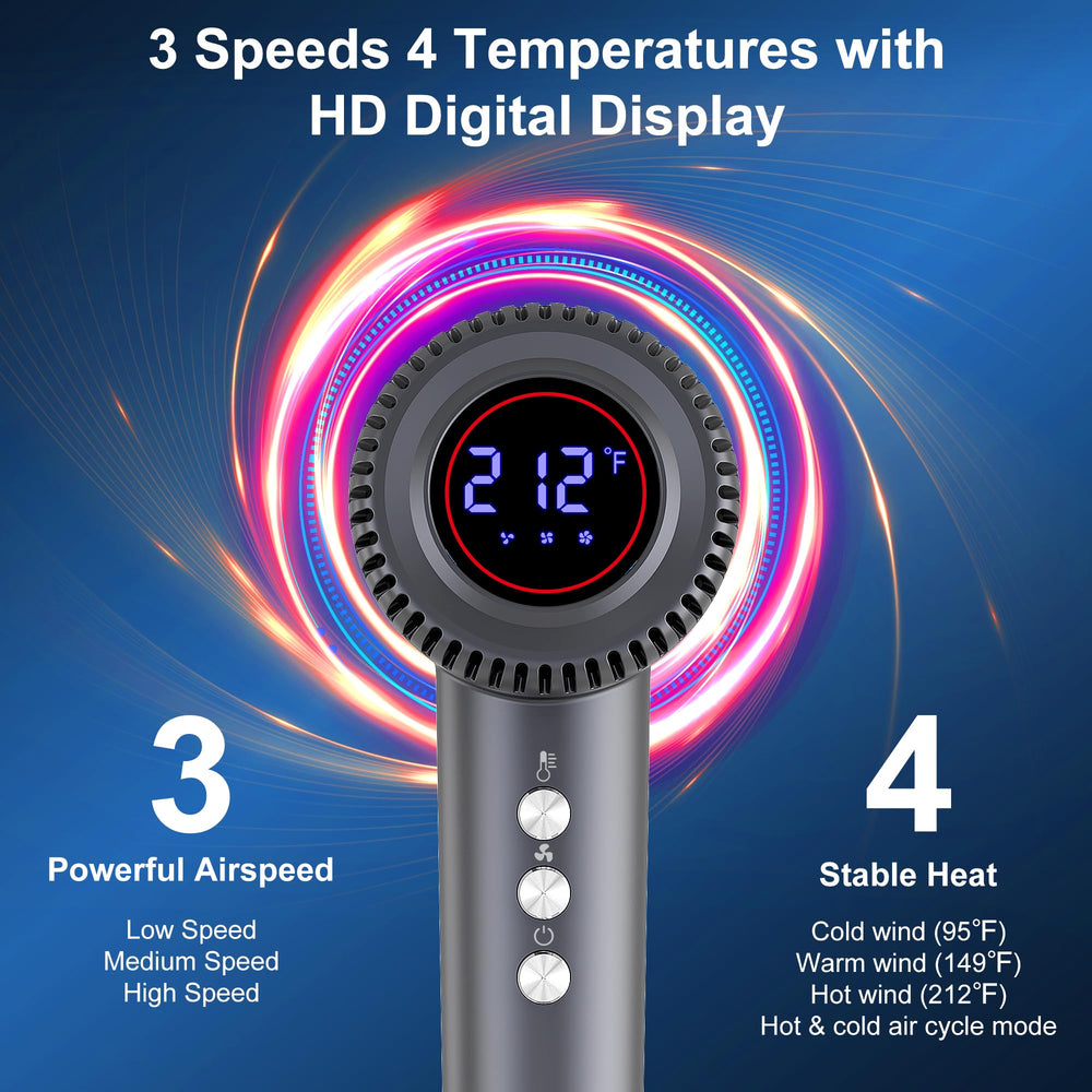 Syvekk hair dryer temperature settings enable precise styling with cool to hot cycles