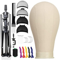 SZCY LLC 23-inch canvas wig head ready for pinning and styling