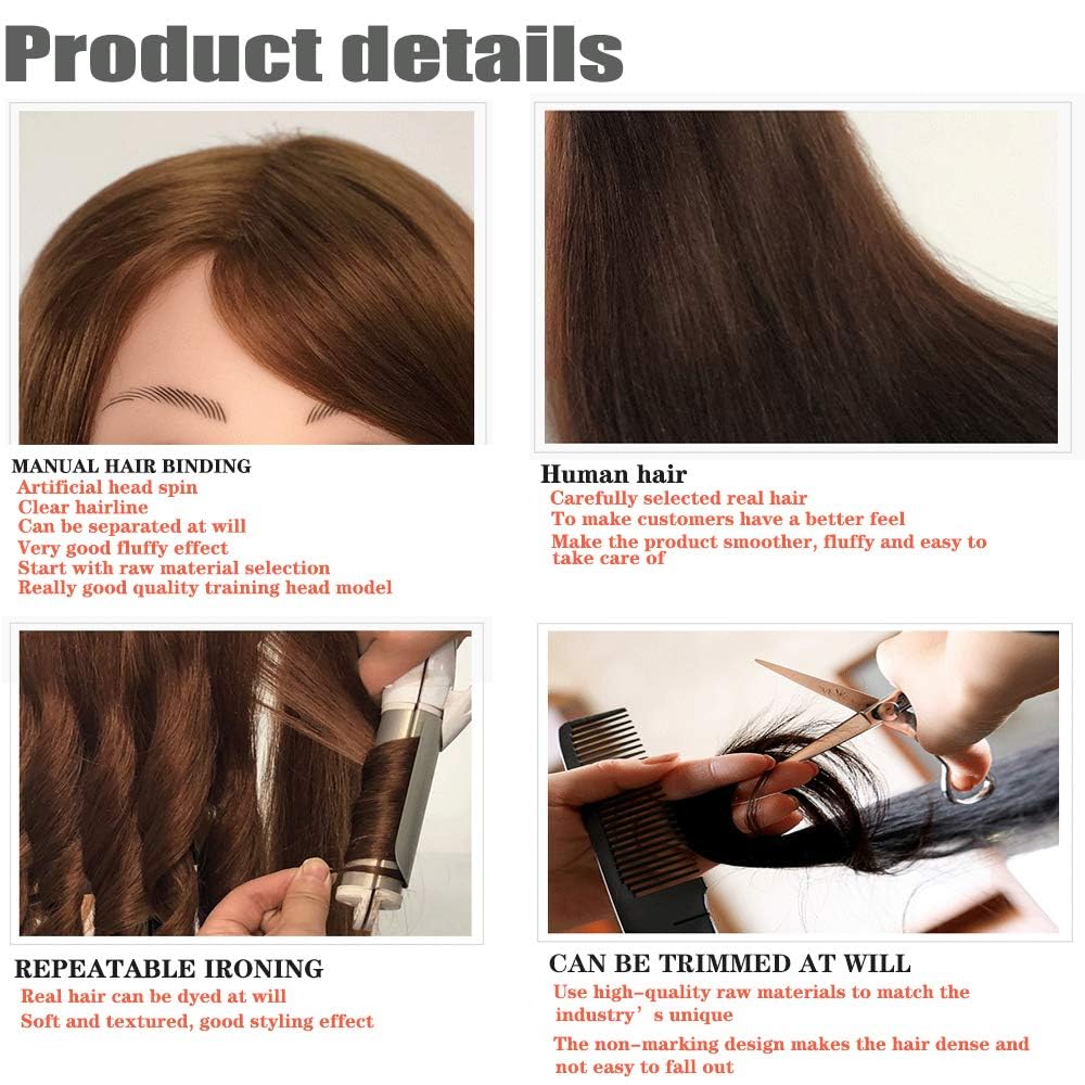 SZCY LLC 18-inch length mirrors real-life hairstyles for versatile training and demonstrations.