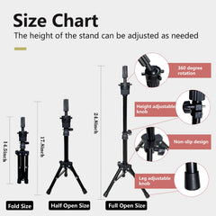 SZCY LLC wig head tripod stand provides stable, adjustable display