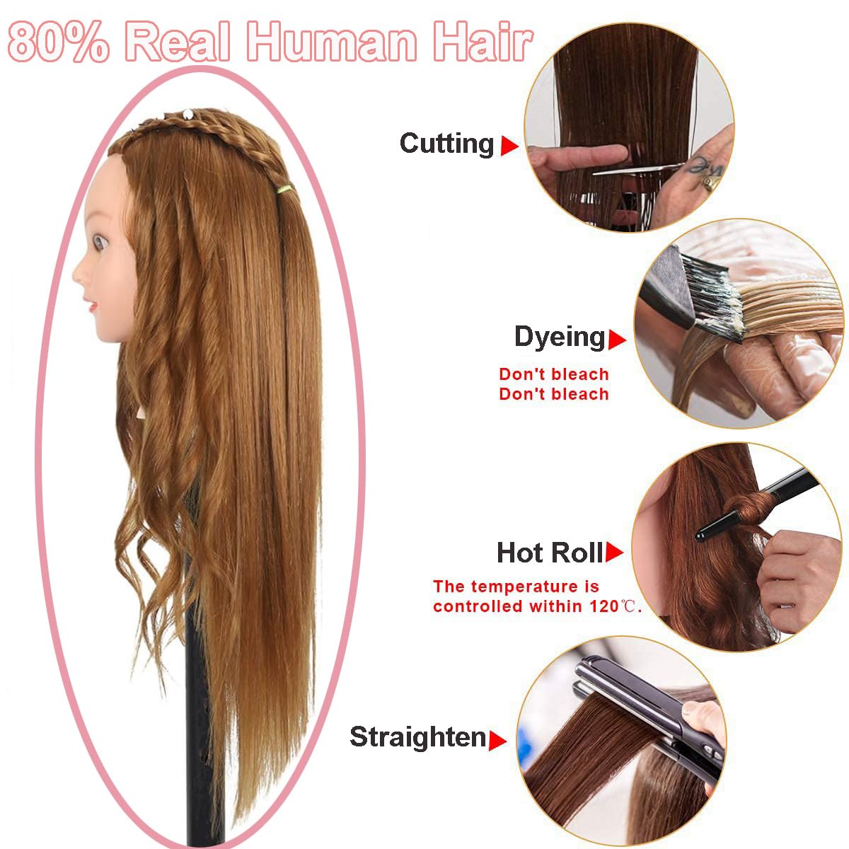 SZCY head displays natural light-brown color for authentic color practice.