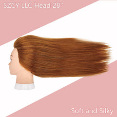 SZCY mannequin head with table clamp demonstrates secure studio setup.