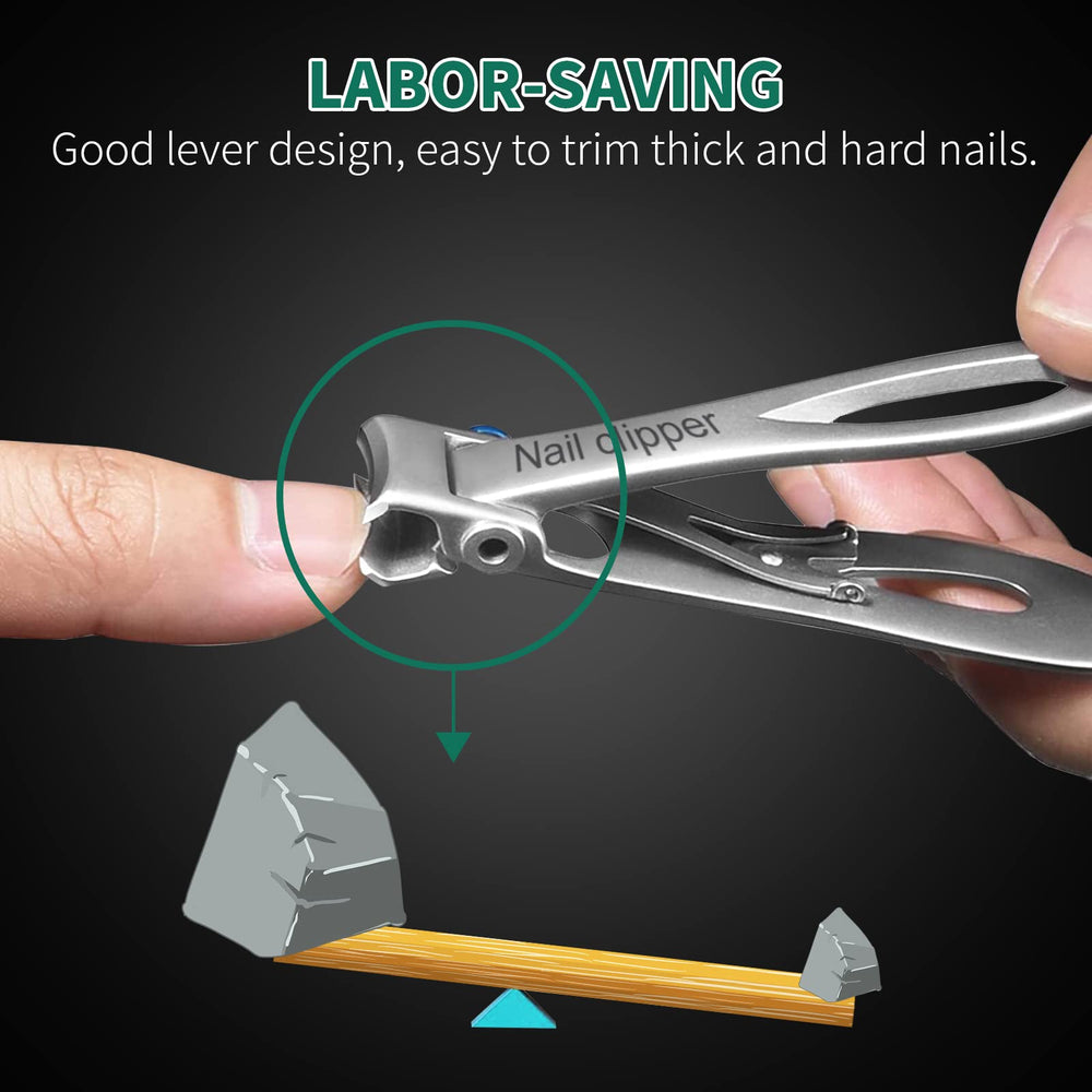 SZHLUX nail clippers in use during a at-home pedicure