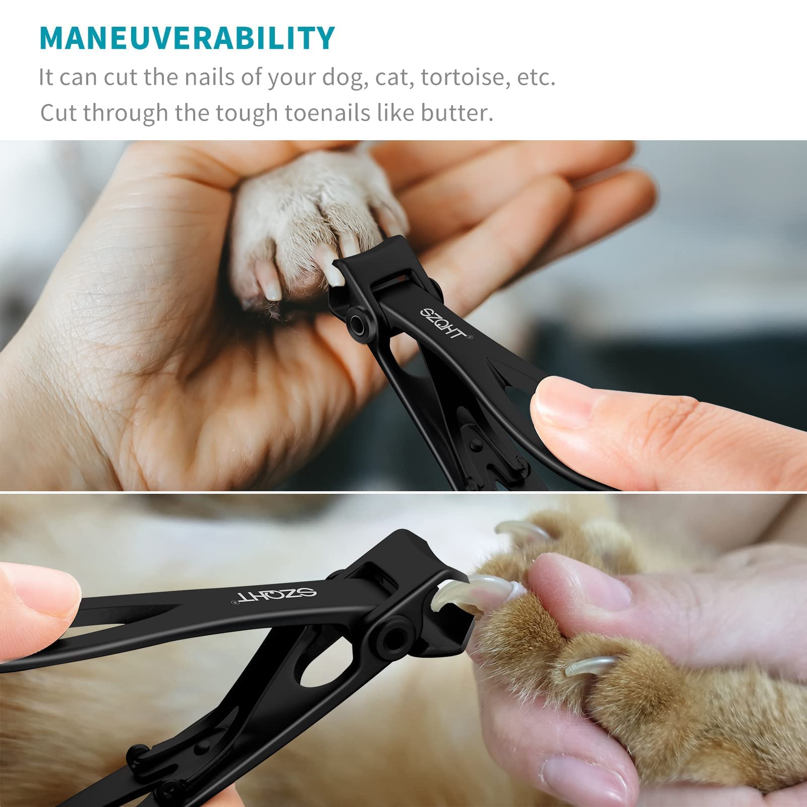 SZQHT 15mm jaw width enables trimming very thick nails