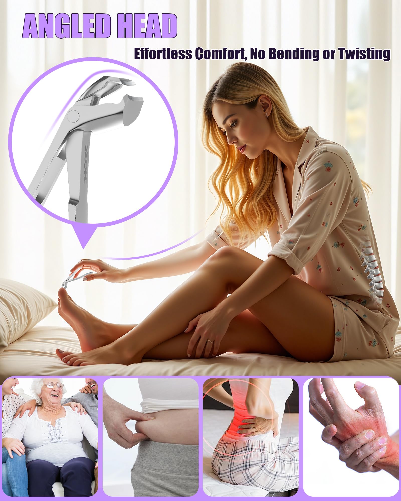 SZQHT extra-wide handle nail clippers for comfortable grip