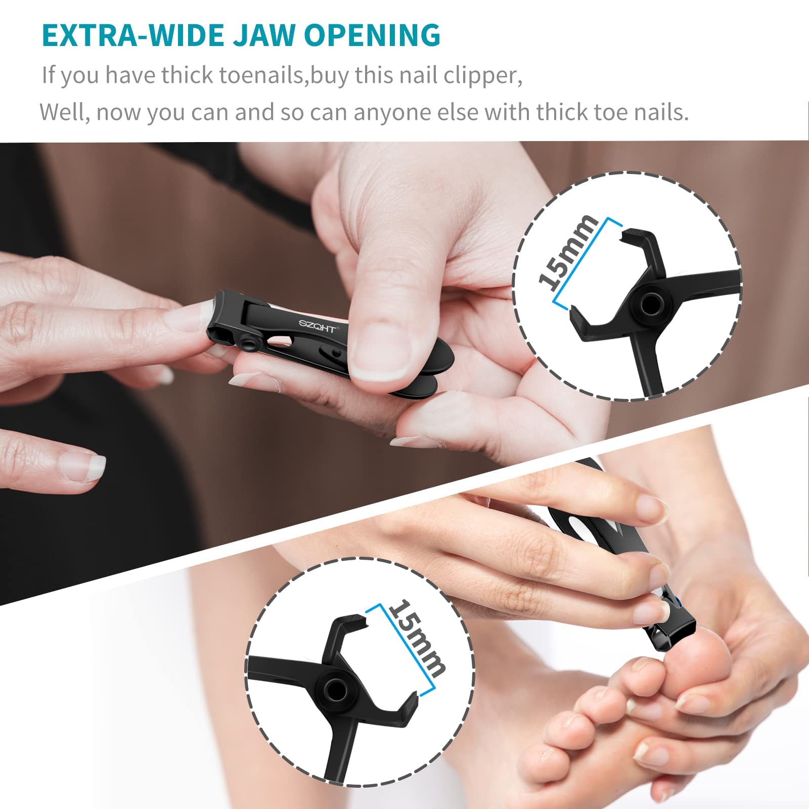 SZQHT ingrown nail cutting capability demonstrates controlled toe trimming