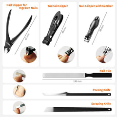 SZQHT podiatrist toenail clippers set ergonomic handle for easier clipping