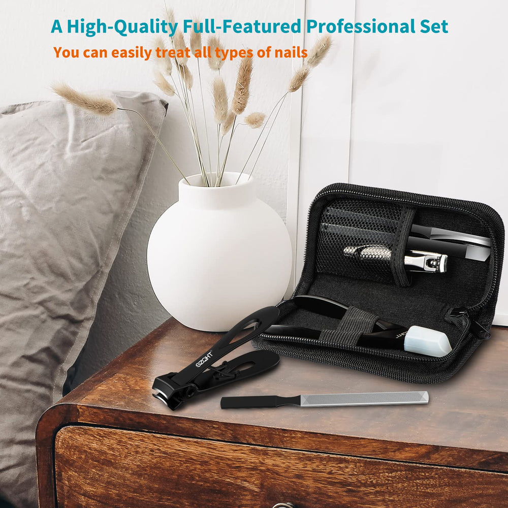 SZQHT toenail clippers set wide jaw for thick and ingrown nails