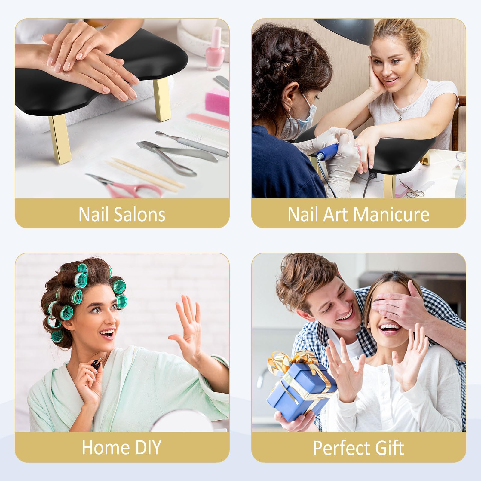 SZSJA Nail Arm Rest enhances desk setup for smooth manicures.