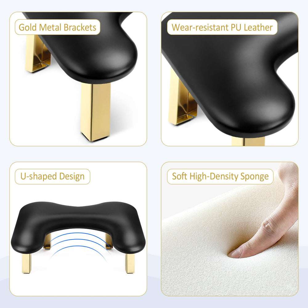 SZSJA Nail Arm Rest PU leather cushion offers easy cleaning and soft touch.