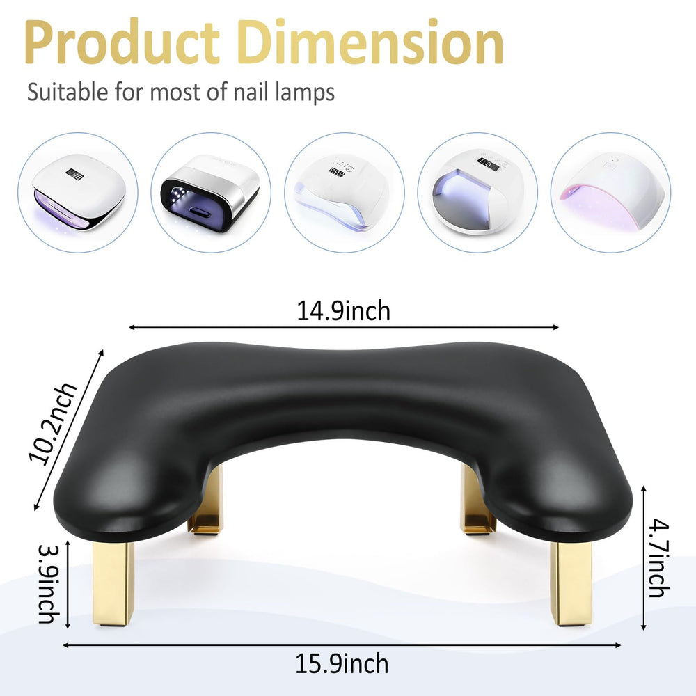 SZSJA Nail Arm Rest U-shape design supports comfortable arm positioning during manicures.