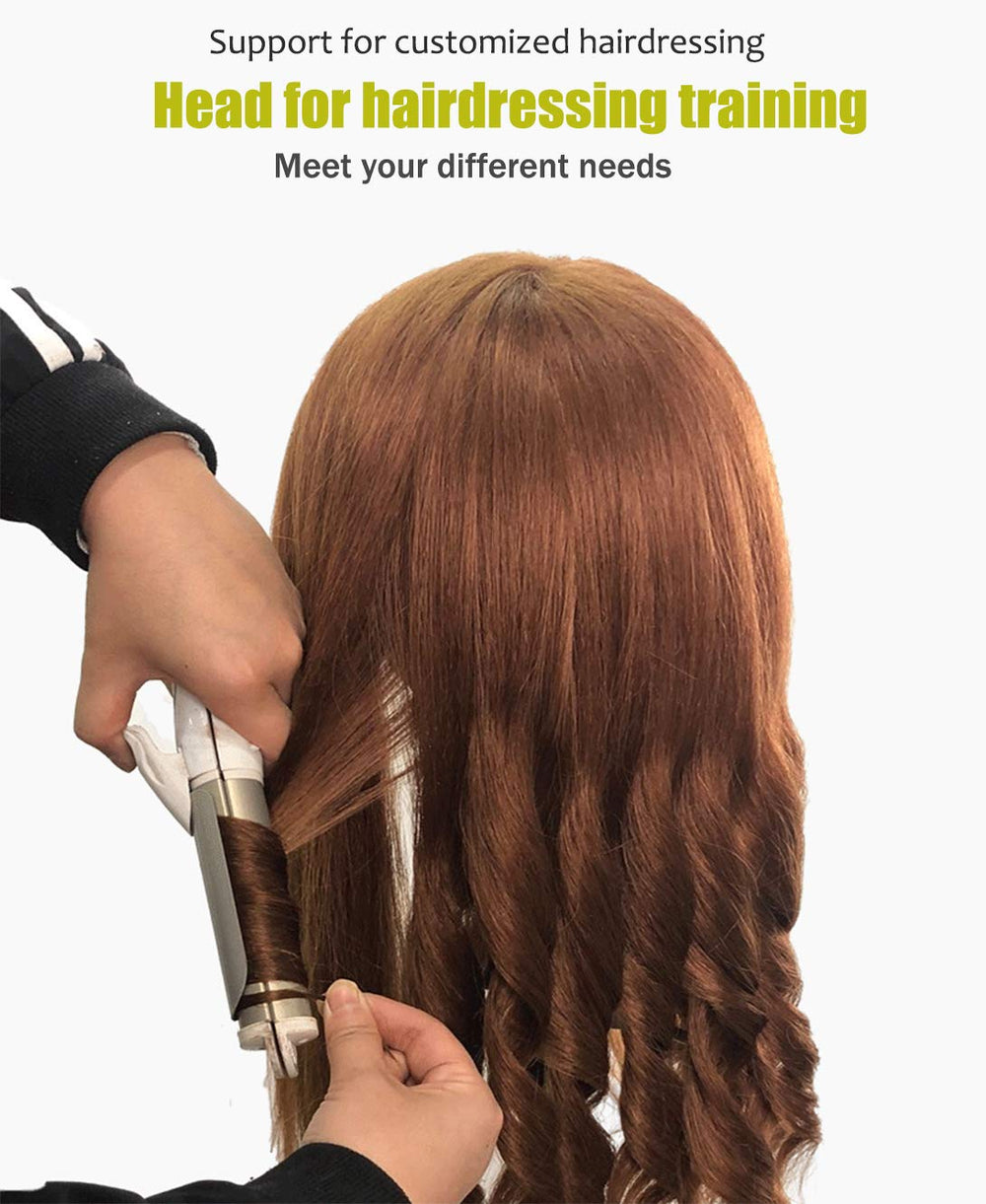 SZCY LLC mannequin head combing care encourages gentle brushing.