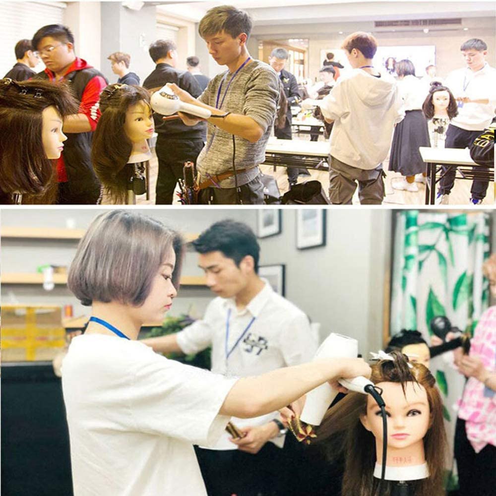 SZCY LLC mannequin head real-human hair supports varied styles.