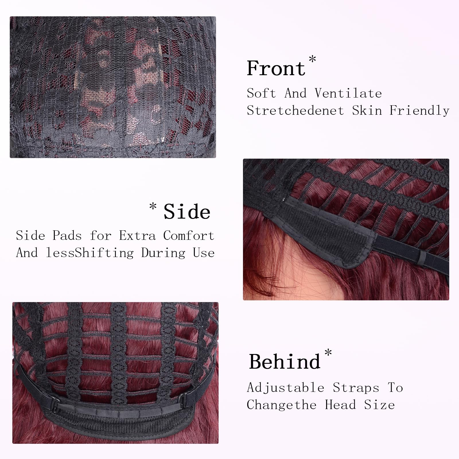 T-color Wine Red Bob Wig ready for daily use with easy styling options