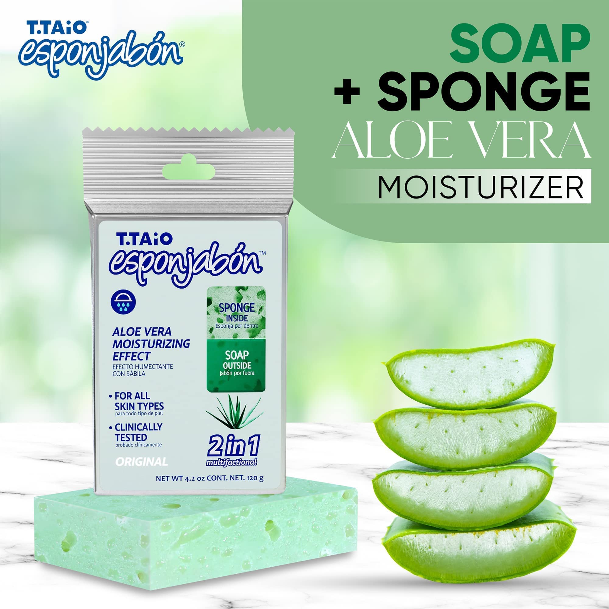 T.TAIO Esponjabon Compact packaging shot for travel-friendly design.