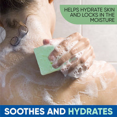 T.TAIO Esponjabon Massage & Lather Foot, Elbow, Face showing multi-area cleansing.