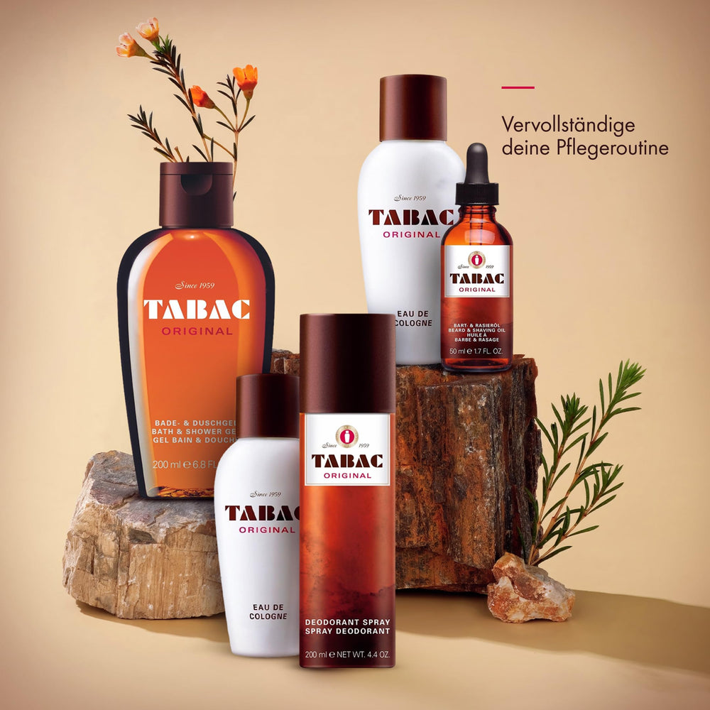 Tabac Original bottle on a desk for office friendly scent