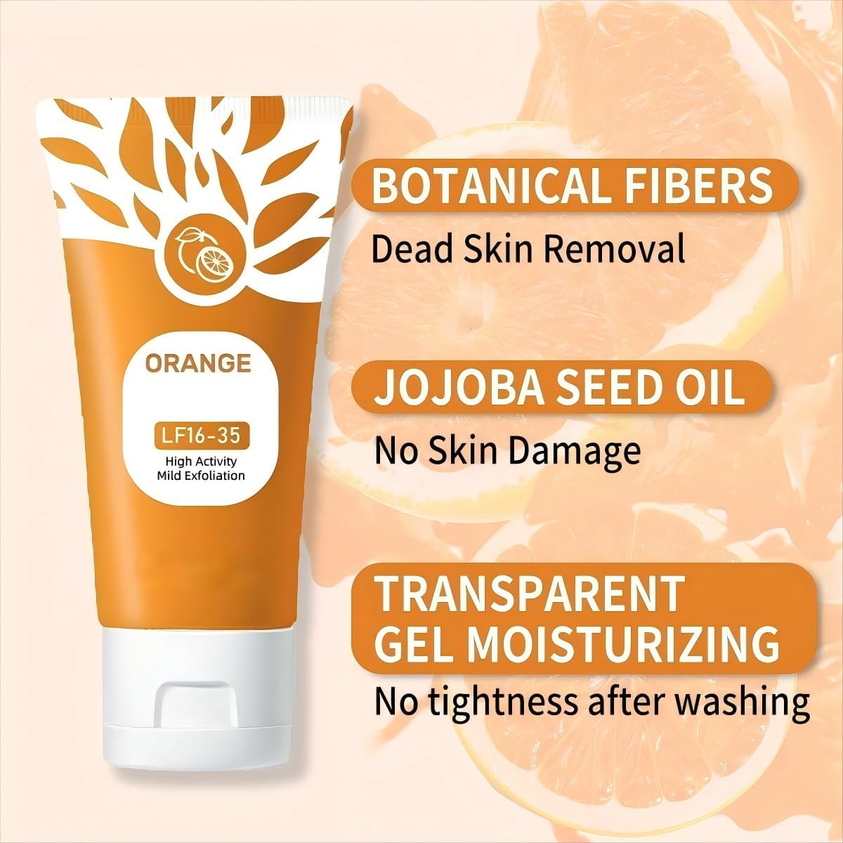 TABOUNTS Orange Exfoliating Gel suitable for all skin types in use.