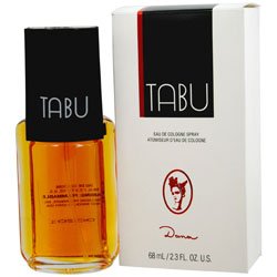 TABU by Dana bottle side view, a bold fragrance for evening wear.
