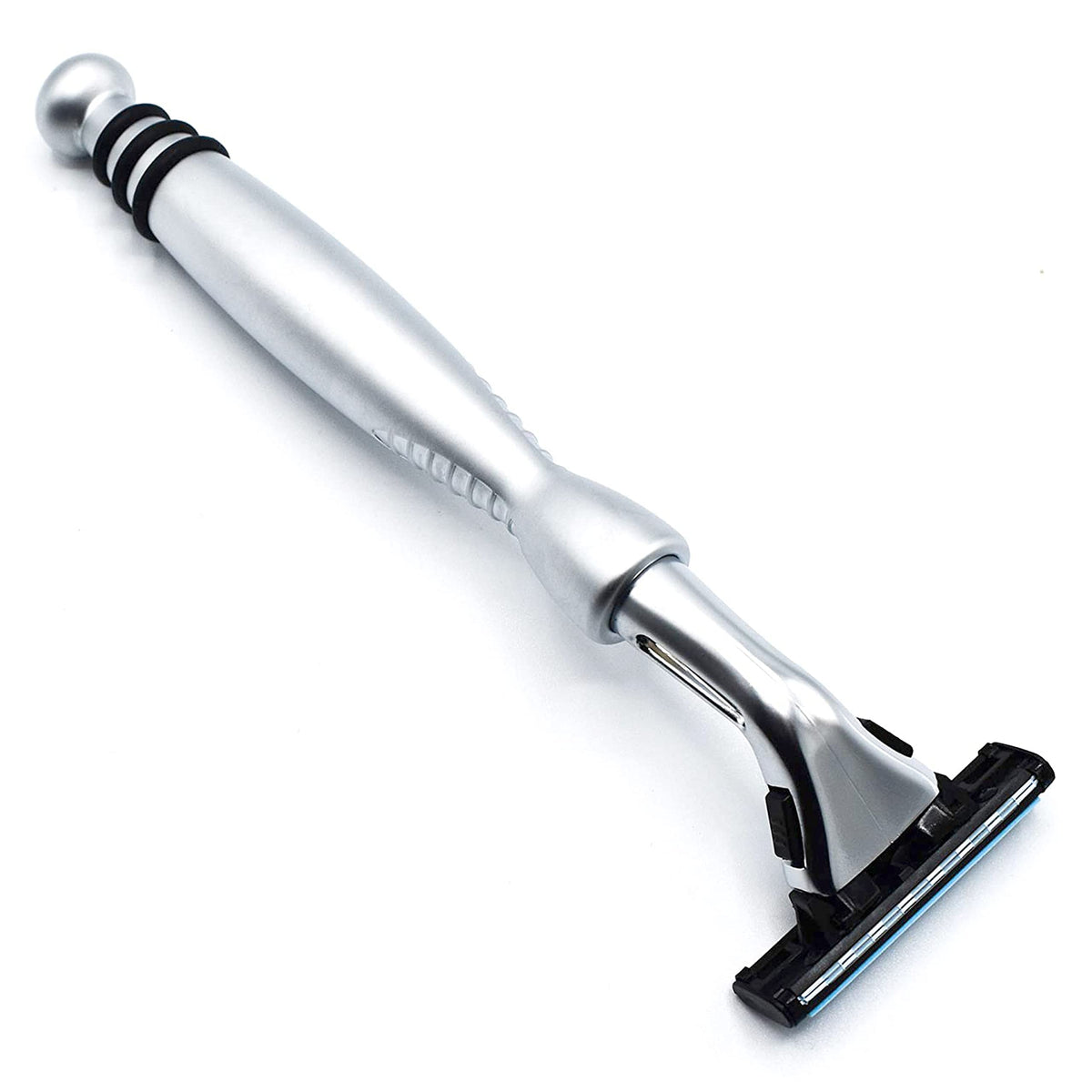 Taconic Shave pivot head razor enables smooth, close contour shaving.