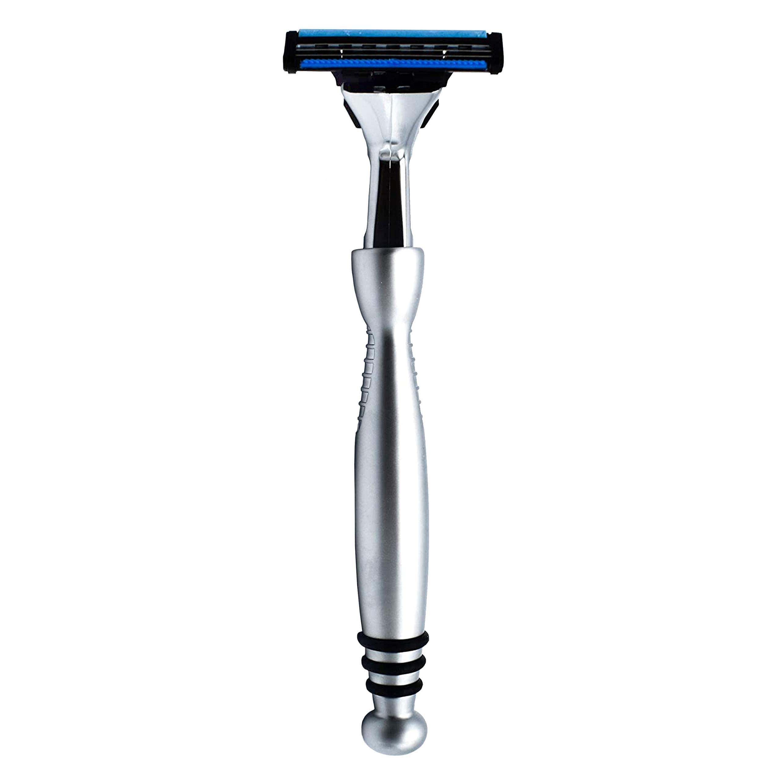 Taconic Shave textured grip helps keep control with wet hands.