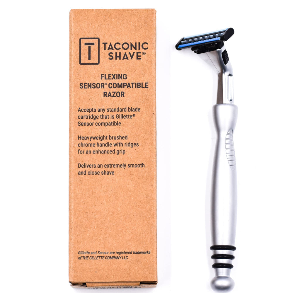 Taconic Shave unboxing experience with premium feel and ready-to-use razor.