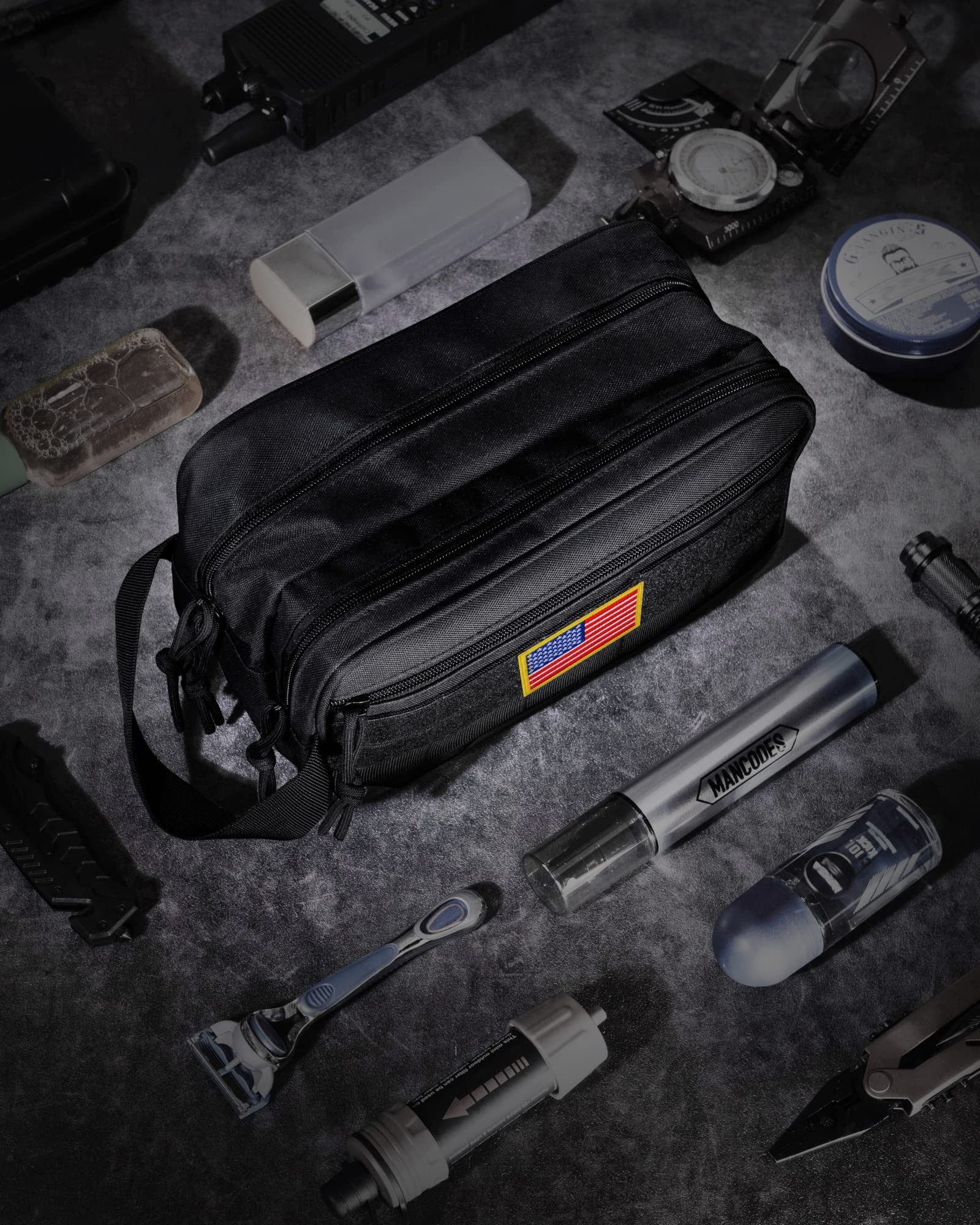TACTICISM toiletry bag large capacity fits essential toiletries for trips