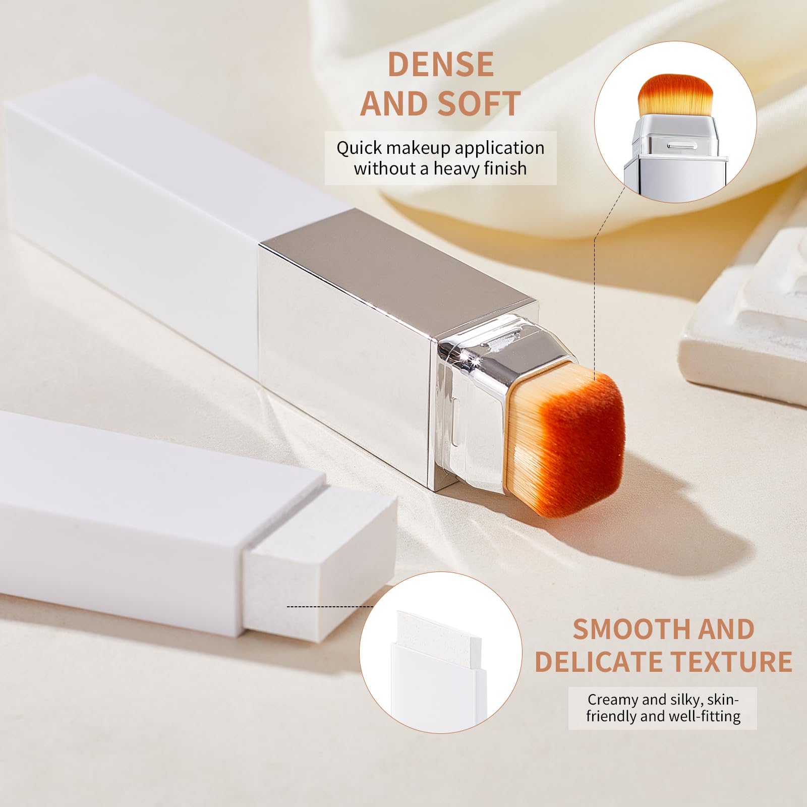 TAEERY dual-ended brush on skin for even brightness and smooth blend