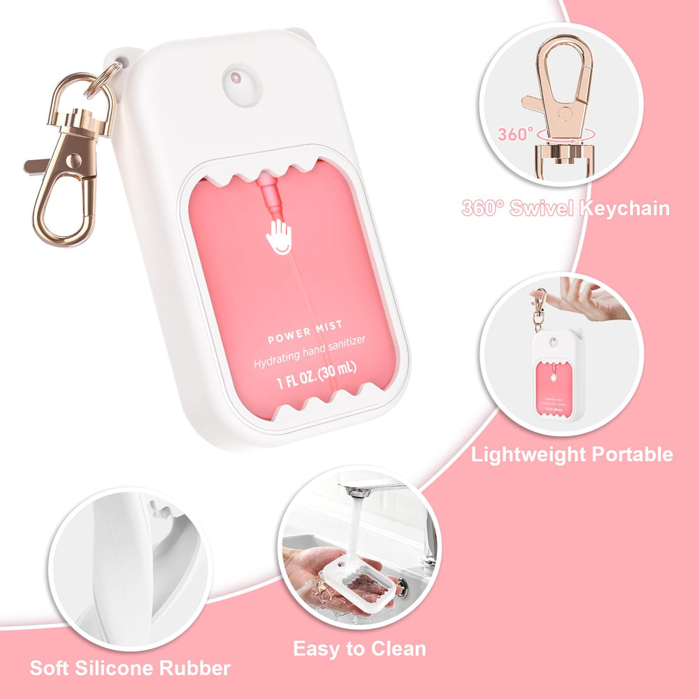 taessv 360-degree swivel keychain keeps sanitizer within reach during commutes