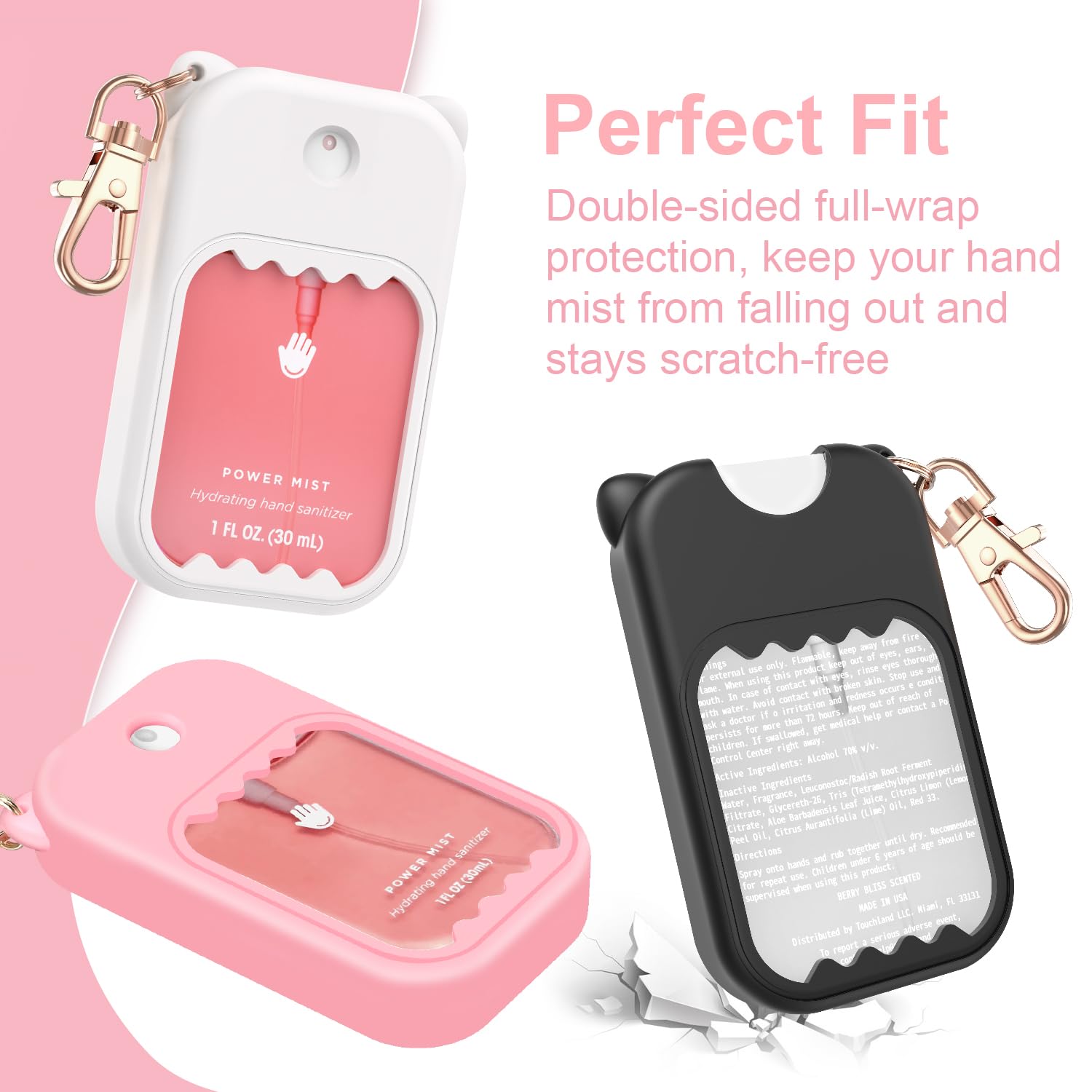 taessv 3pc set in pink white black for versatile styling and gifting